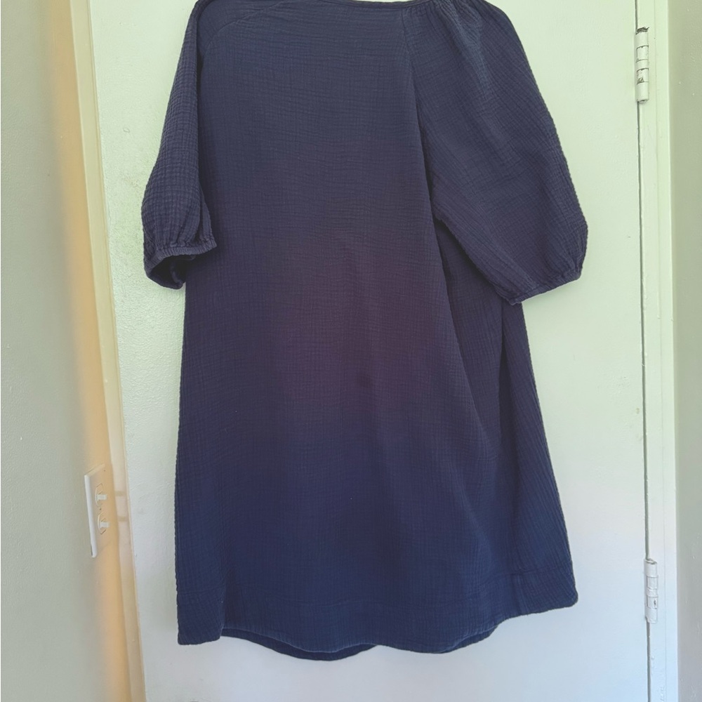 Anthropologie Navy V-Neck Dress XL - Picture 2 of 3